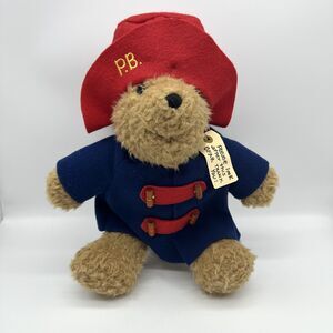 Vintage Paddington Bear Plush Classic Peru  15 “ Eden Toy Red Hat Blue Coat